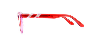 Women Vista Eyeglasses: Kerr -Red - SpaceSMART Eye Clinic (Side View)
